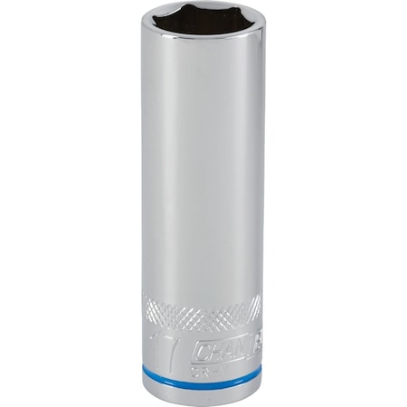 Channellock 1/2 In. Drive 17 mm 6-Point Deep Metric Socket 351292